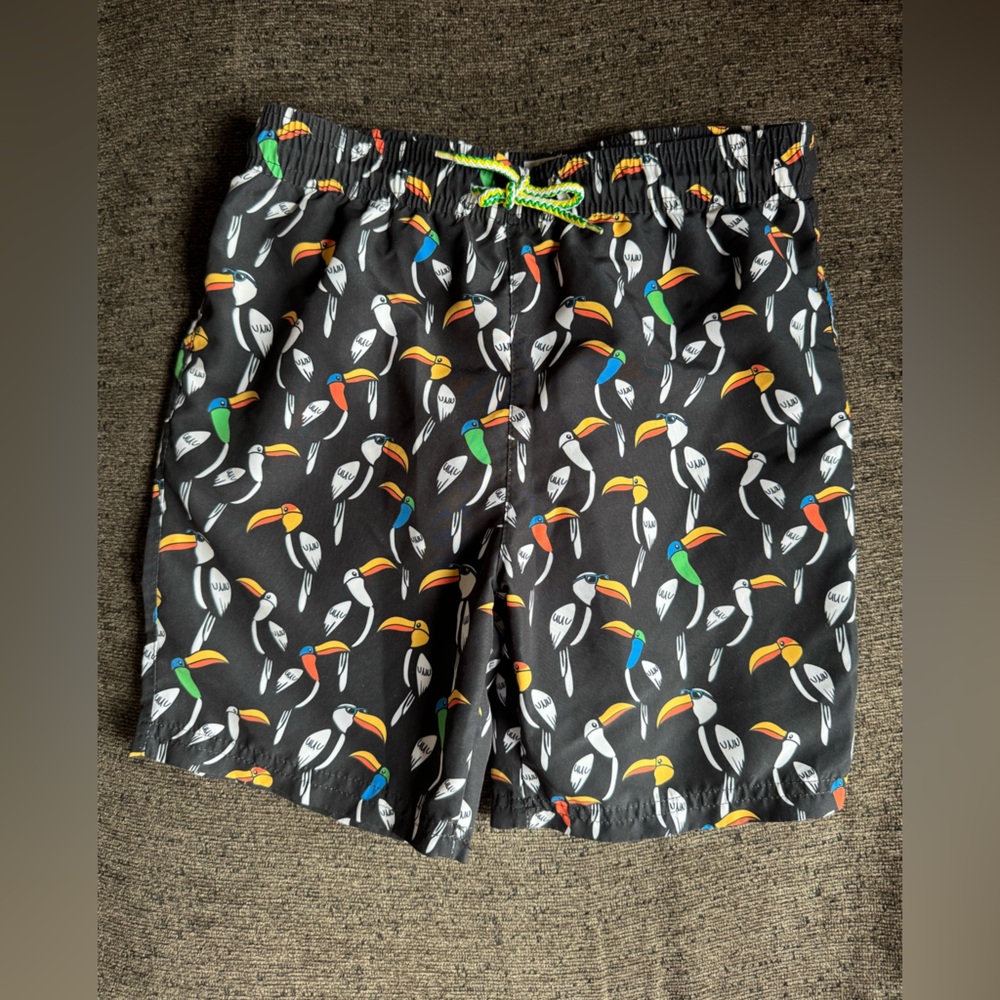 Boys APPAMAN Toucan Lined Swim Shorts Trunks NWOT
